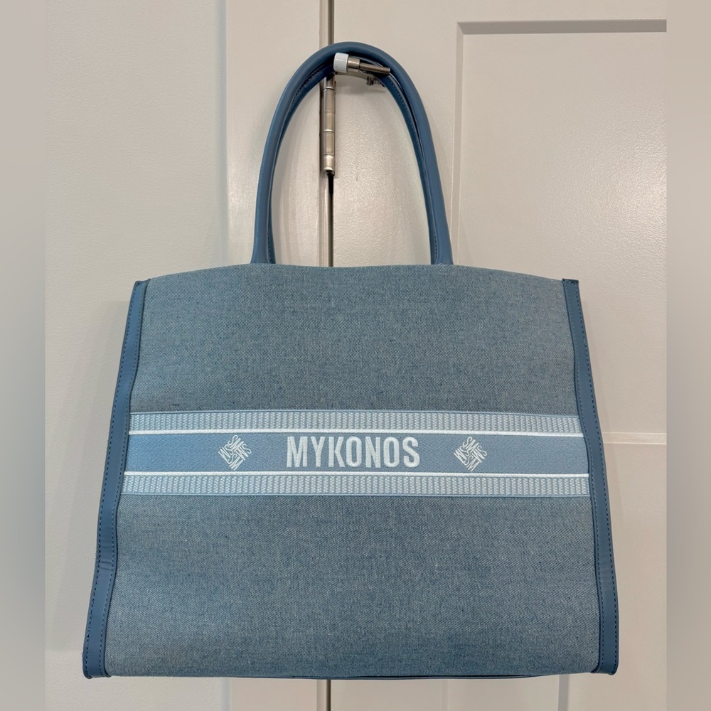 New Steve Madden Mykonos Blue Tote Bag